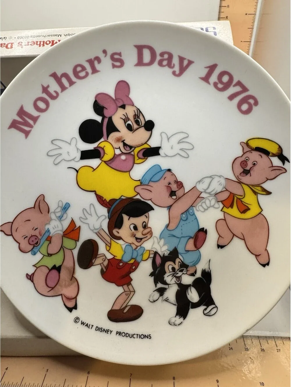 Walt Disney Mother's Day 1976 Limited Edition Plate Schmid Bros Original Box